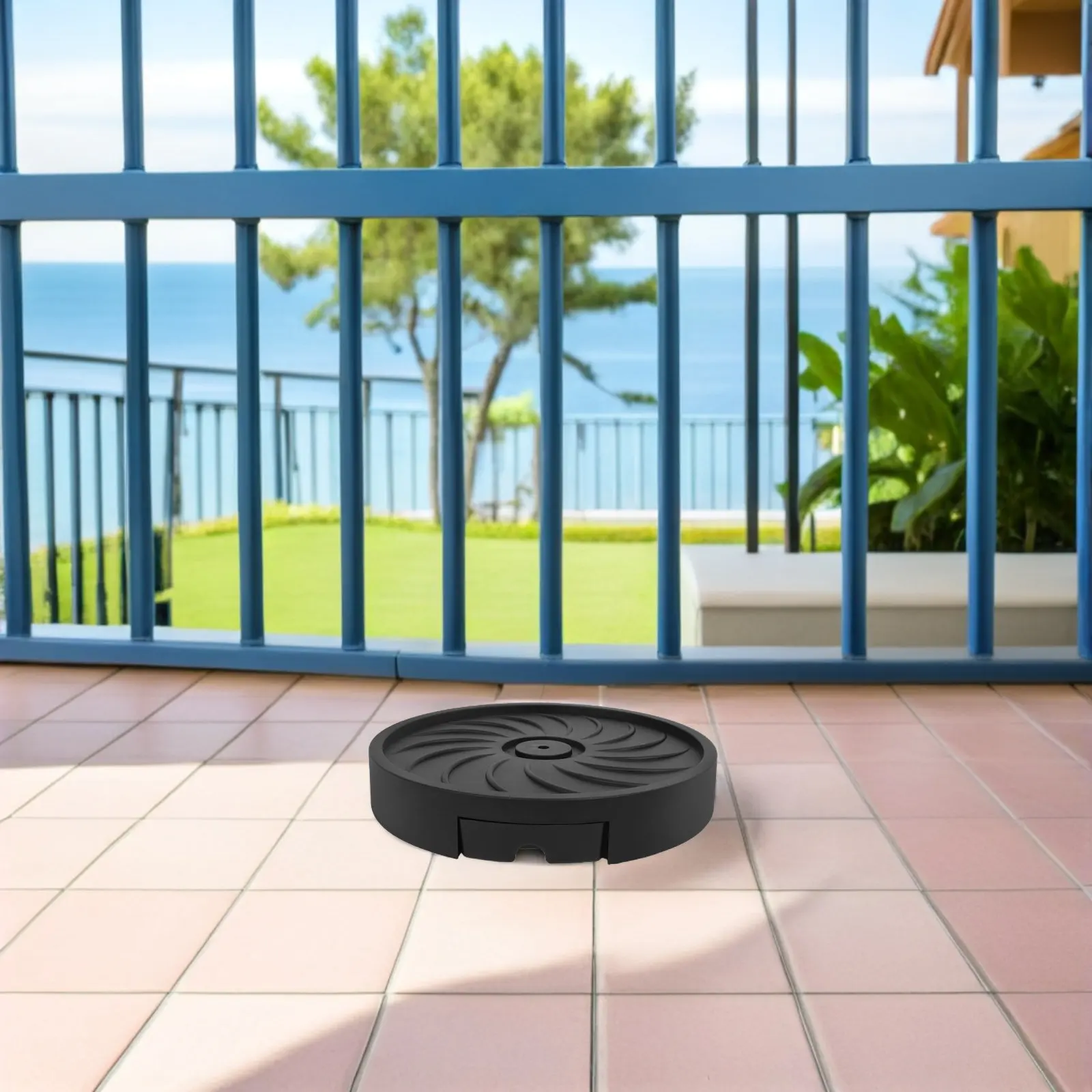 Round Movable Flower Pot Tray Plastic Planter Rolling Stand Hidden Wheels Indoor Outdoor Garden Plant Drip Saucer Heavy Plant