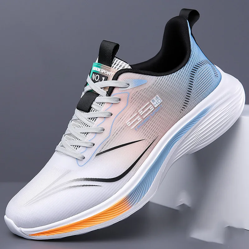 

New Trendy Men Shoes Soft Sole Running Sneakers Breathable Mesh Sports Shoes Casual Walking Trainers Travel Shoes