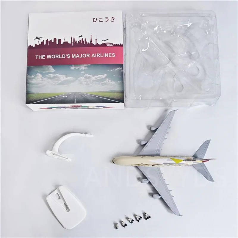 20 سنتيمتر دييكاست سبيكة معدنية الاتحاد A380 مع LandGear وقاعدة الخطوط الجوية الخطوط الجوية الطائرات جمع عرض الهدايا لعبة الديكور