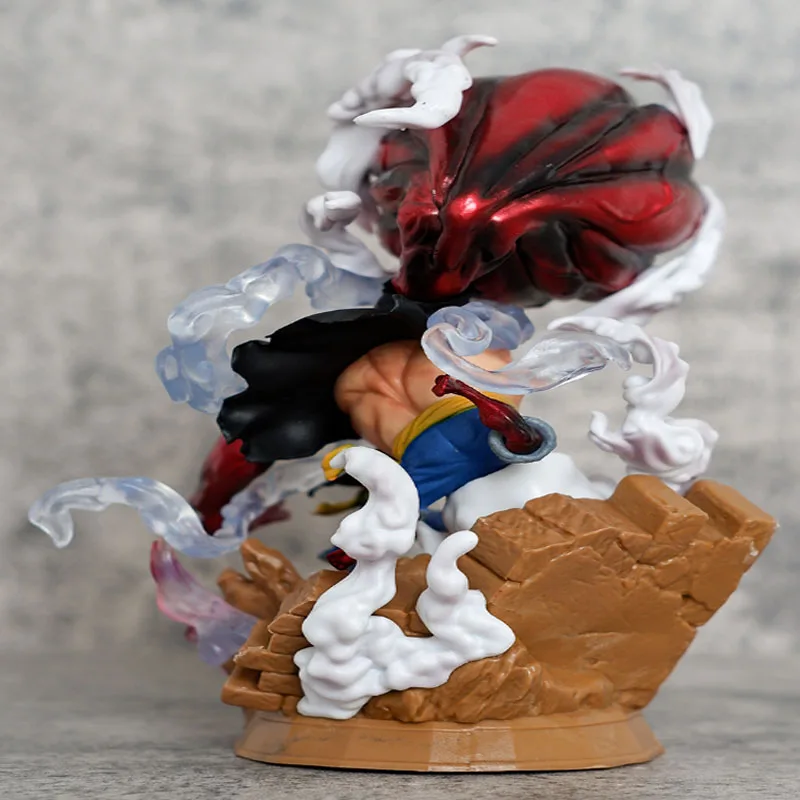 원피스 피규어 20cm 대머리 루피 건 루피 파이어피스트 루피 모델 애니메이션 주변기기 스태츄 데스크탑 장식품 장난감 선물
