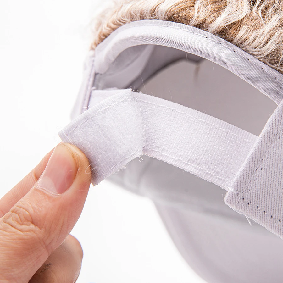 الأداء الإبداعي شعر مستعار جولف قبعة بيسبول الهيب هوب قبعة الشمس مضحك بطة اللسان قبعة الشمس الرجال والنساء وأشار شعر مستعار قبعة #6