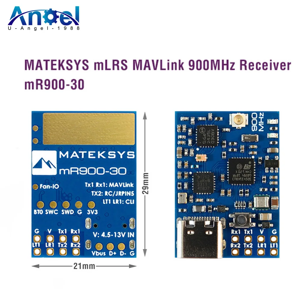 

MATEK MATEKSYS MLRS MAVLINK 900MHZ TX MODULE KIT MR900-30-TX / MLRS MAVLINK 900MHZ RECEIVER MR900-30-RX For long Range RC Drone