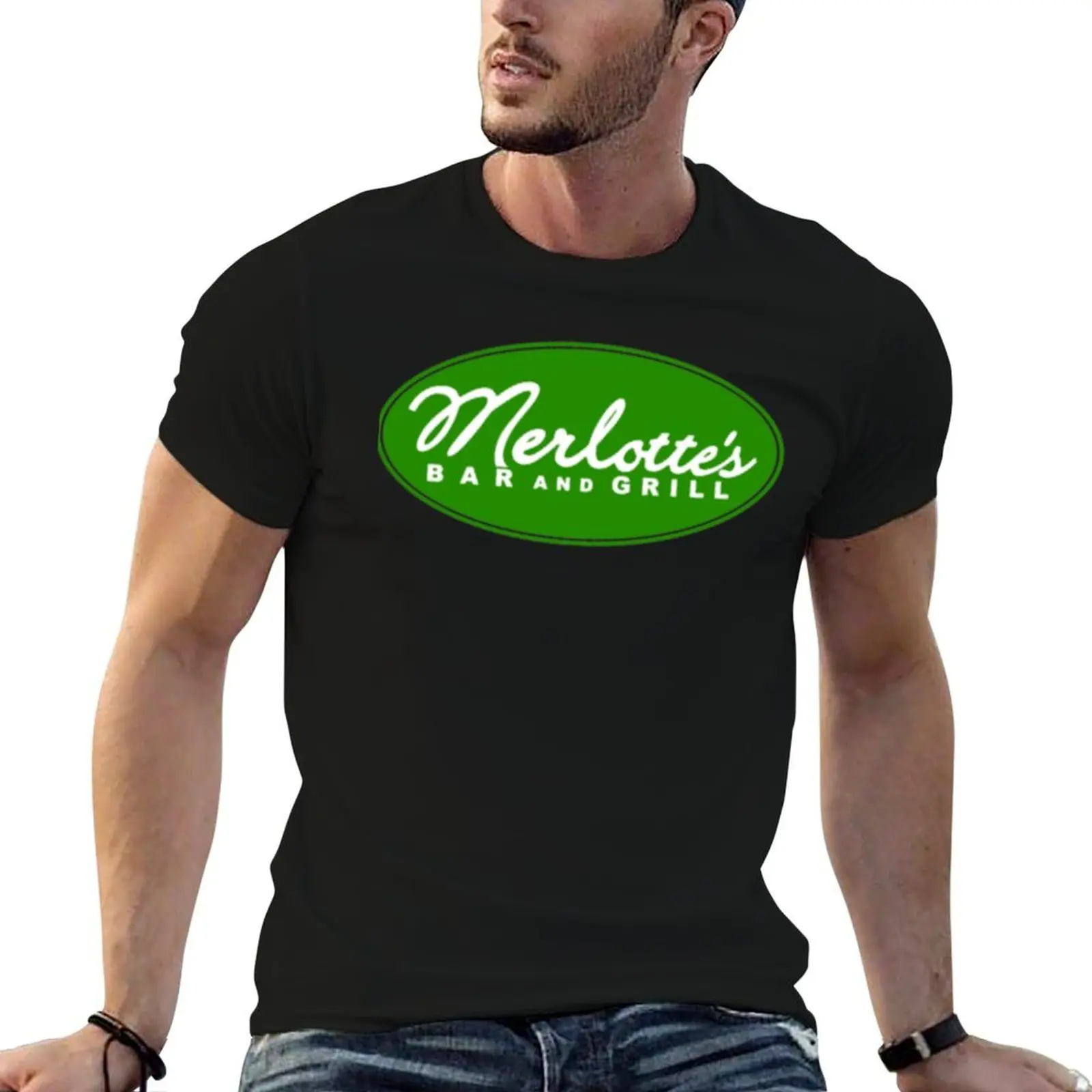 True Blood Merlotte's Waitress T-Shirt Large Size Short Sleeve T-Shirt