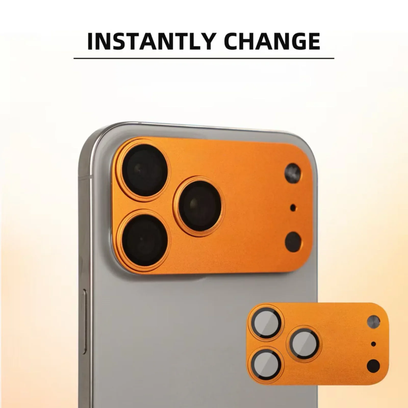 2-in-1 für iPhone 14 15 16 12 13 Pro Max, Umbau zu 18 17 Pro Max mit Kameraschutz, Silikon-Handyhülle, Metall-Objektivfolie – Detail 5