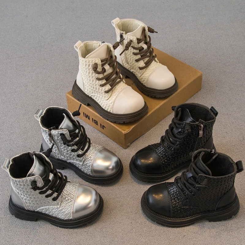 

Fashion British Style Girls Ankle Boots 2025 Autumn New Kids Boots Comfort Versatile Boys' Leather Boot Zapatos De Mujer