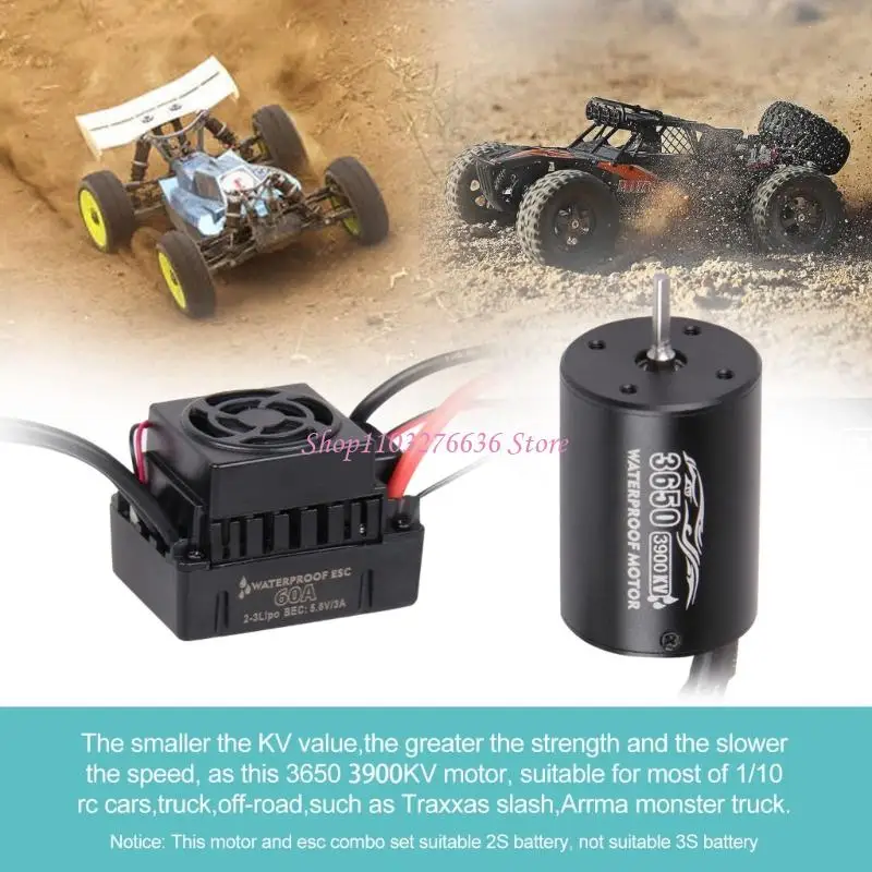 R6FD Professional 2300KV Brushless Motor 60A ESC Bundle for Racings Enthusiasts