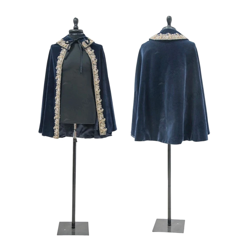 

1700s Queen Lace Up Collar Capelet Victorian Gothic Steampunk Lolita Short Cloak Regency Noble Duchess Tea Party Shawl