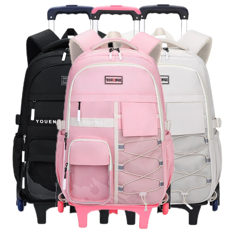 

2025 New Mochila Impermeable Mujer Rolling Mochila Escolar Feminina Schultüte Trolley Mochilas Escolares Infantil Con Rueditas