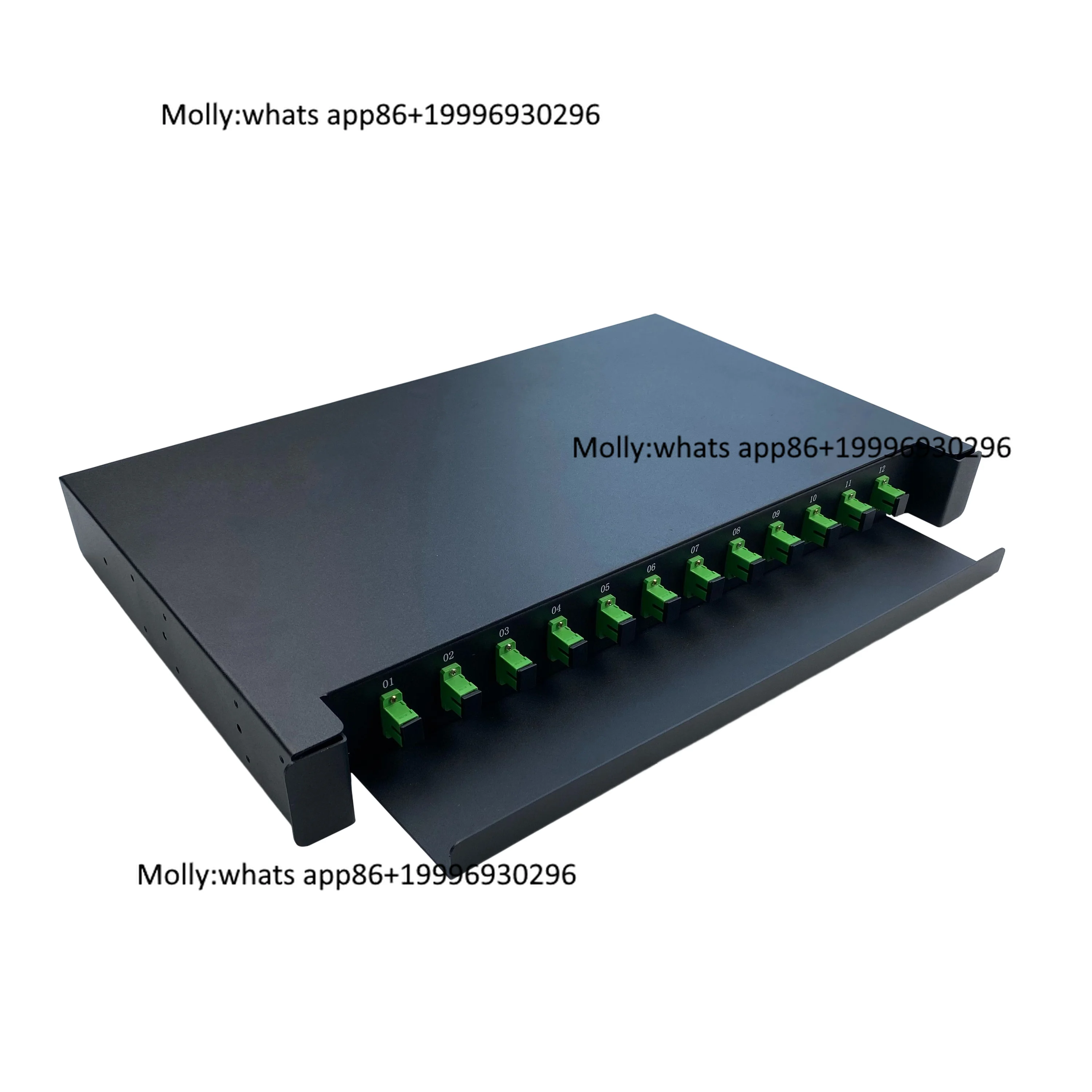 

12 Port Fiber Optic Patch Panel 1U 19 Inches Rack Mount LC SC Full Equipment Sliding drawer type Fiber Patch Panel