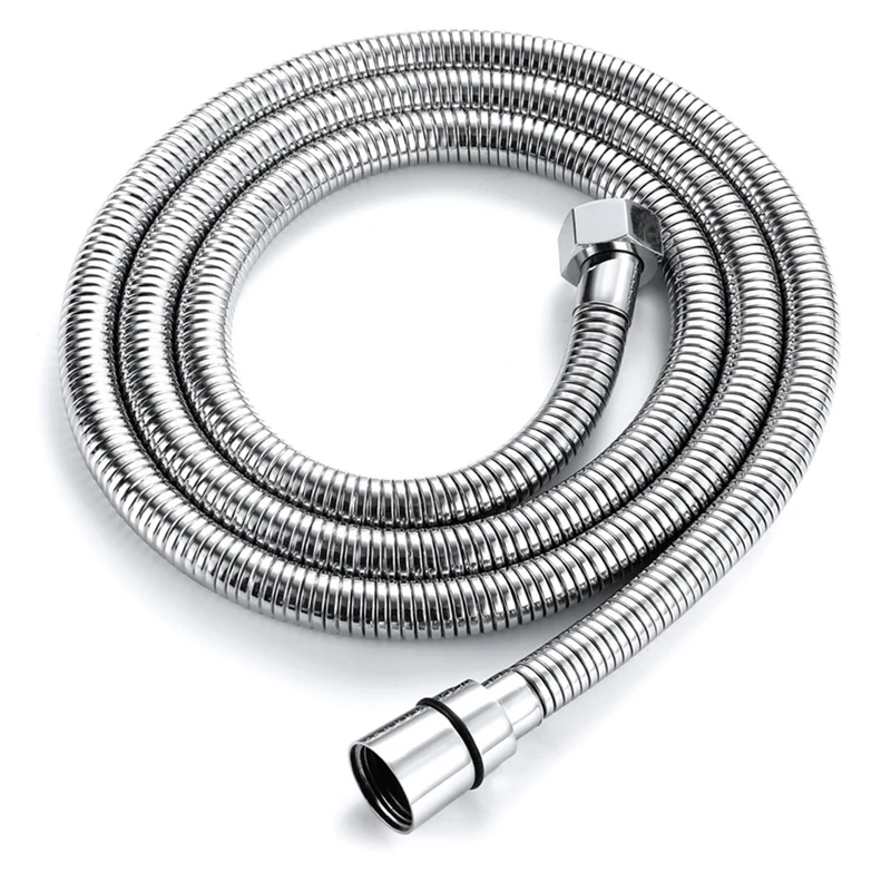 1.5M(59-Inch) Anti-Kink Flexible Shower Hose Stainless Steel Polished Chrome Shower Head Hose