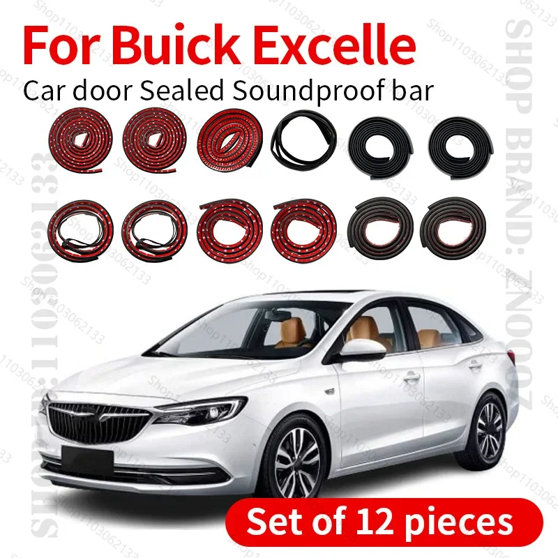 Car Door Seal Strip Rubber Double Layer Sealing Protector Soundproof Strip Dustproof Seal Strip 12PCS Set For Buick Excelle