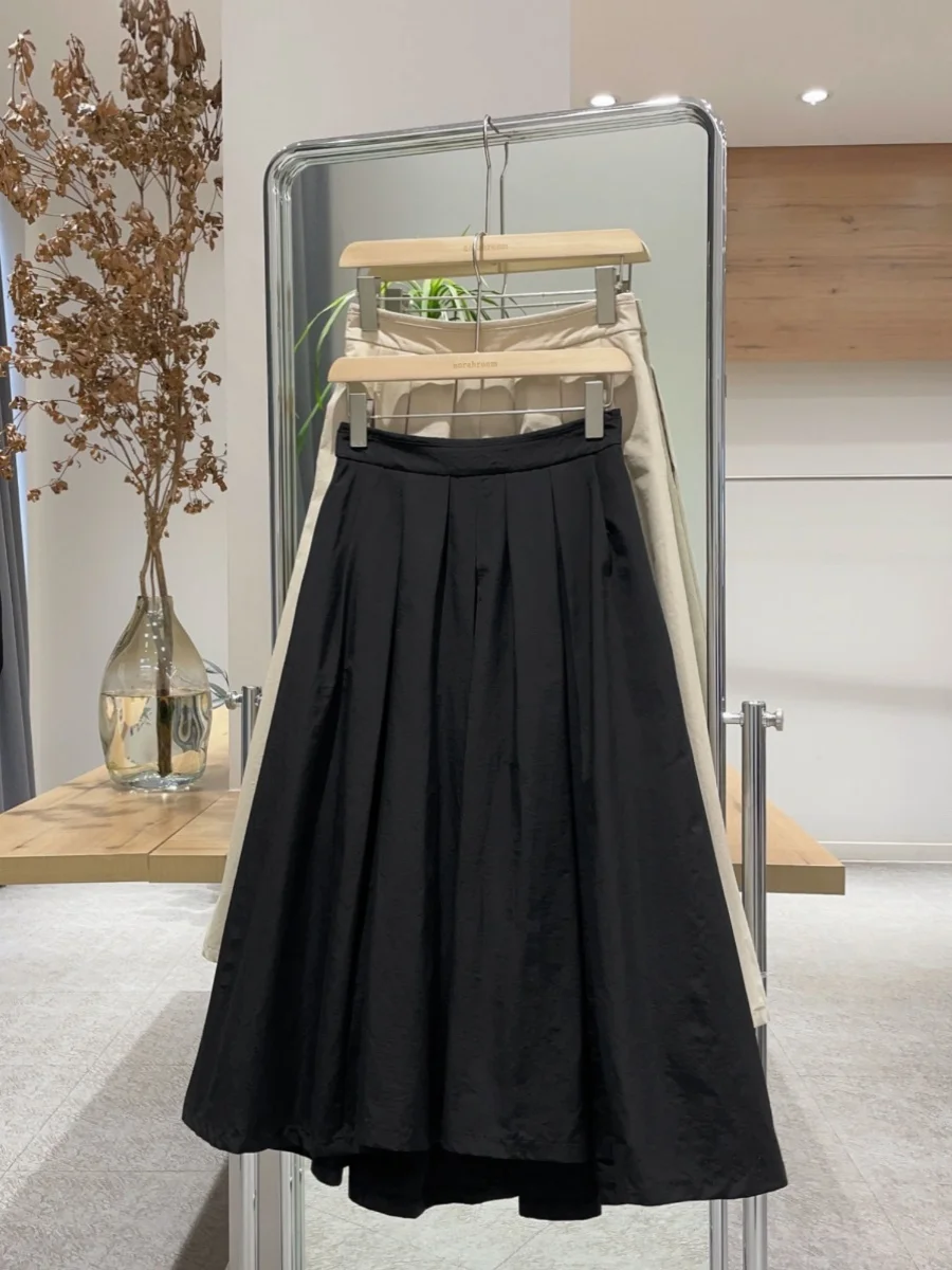 

Nuo Xiaola Authentic Spring 2025, новый бренд ZC Court Sle, большая плиссированная юбка трапециевидной формы, футболка цвета для поездок на работу, корейская версия