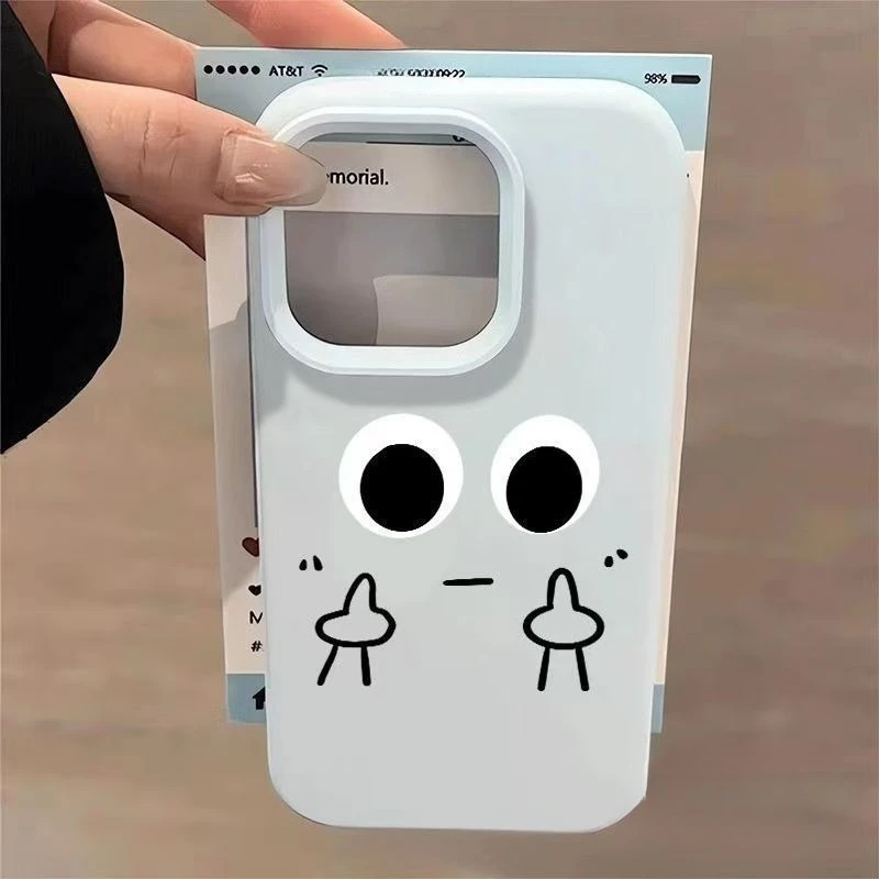 

Cute Funny Speechless Phone Case For Xiaomi 14 Civi 4 Pro 3 Poco F7 Ultra F6 X5 Pro F5 X7 X6 X4 GT M6 Anti-fall Soft Back Cover