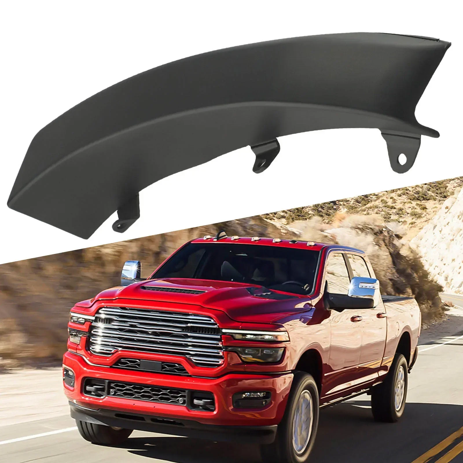 

Wheel Opening Moldings Designed Specifically for the Right Passenger Side of For Ram Trucks Year Range '11 '18