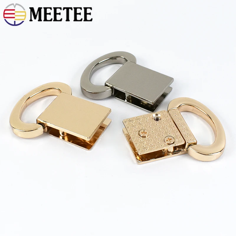 

2-10Pcs 42.5*21mm Metal Buckles Bag Strap Side Cilp Clasp D Ring Screw Hook Handbag Handle Connect Loop DIY Hardware Accessories