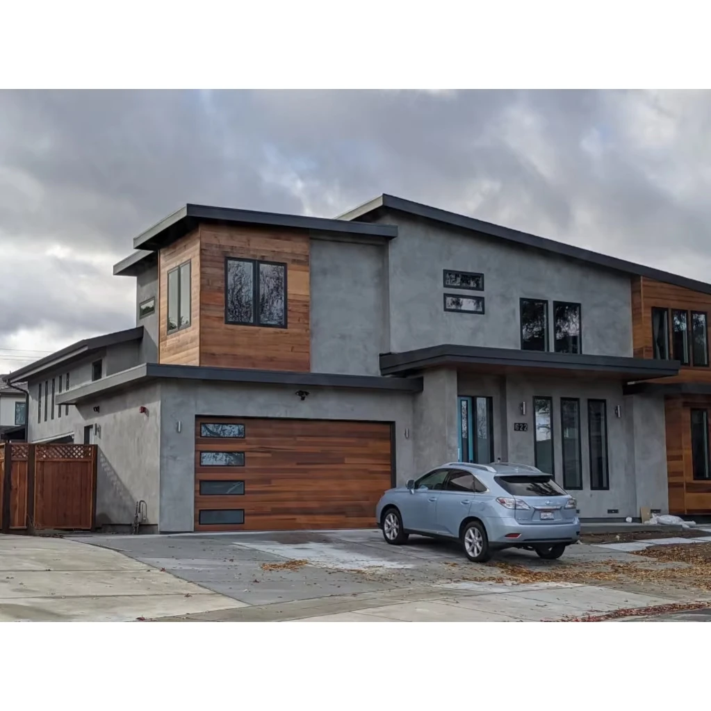 

Aluminum frameless garage door for villa and office with tempered mirrored glass thermal insulation commercial grade