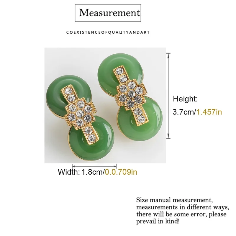 Antique Luxury Jade Drop Earrings Up And Down Designer Chinese Tradition Ping An Knot Retro Style For Women 2025 Birthday Charm