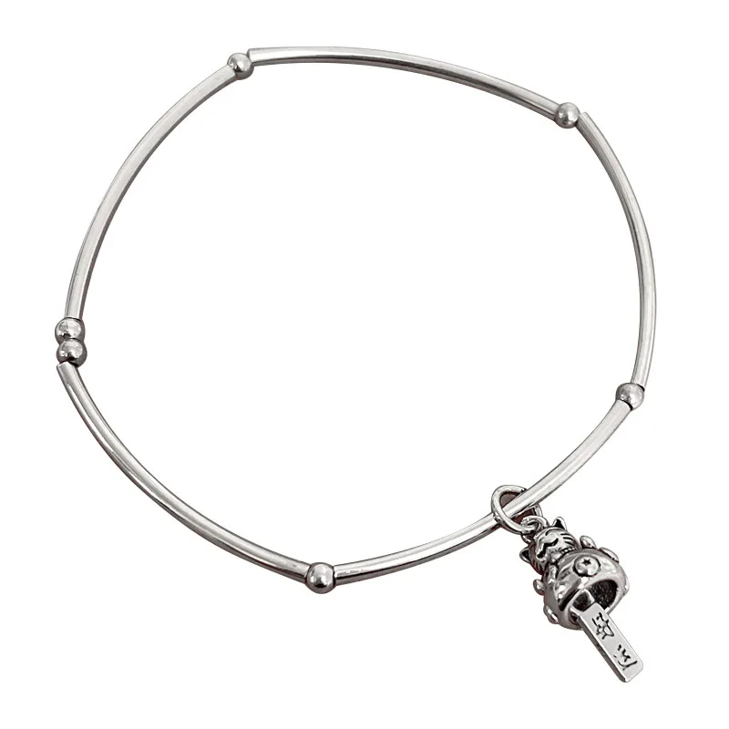 VENTFILLE 925 Sterling Silver Animal Cat Bracelet for Women Girl Bell Luck Cartoon Retro Jewelry Birthday Gift Dropshipping