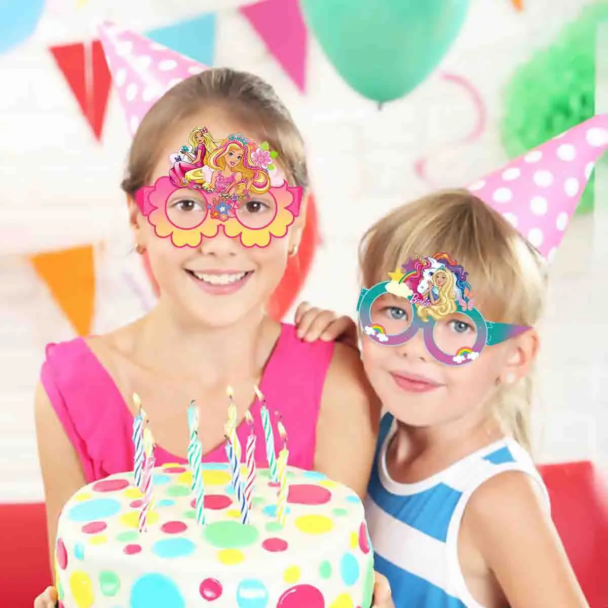 Set di palloncini Barbie rosa da 16 pezzi fornitura di decorazioni per feste di buon compleanno per bambini carini