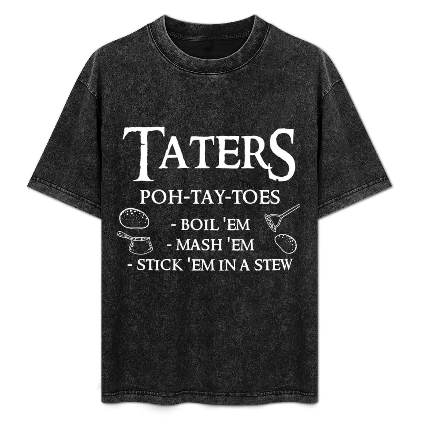 

Taters Potatoes T-Shirt boys animal print hippie clothes plain white t shirts men