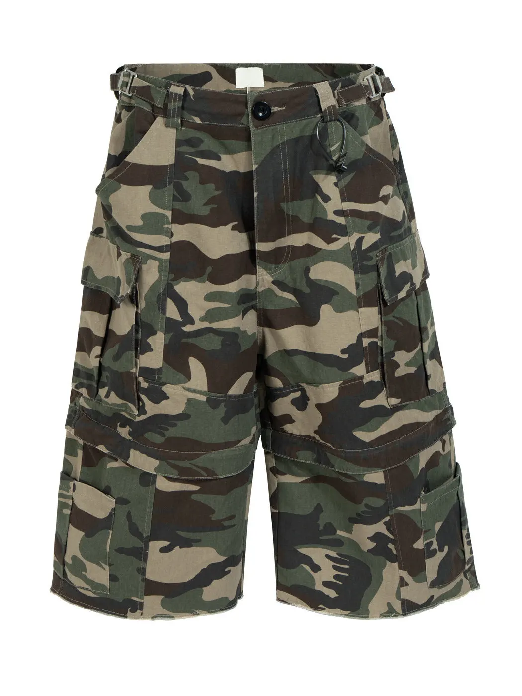 

Fashionable Streetwear Camouflage Deconstructed Straight Leg Workwear Seven-Foot Pants Two-In-One Detachable Shorts for Men