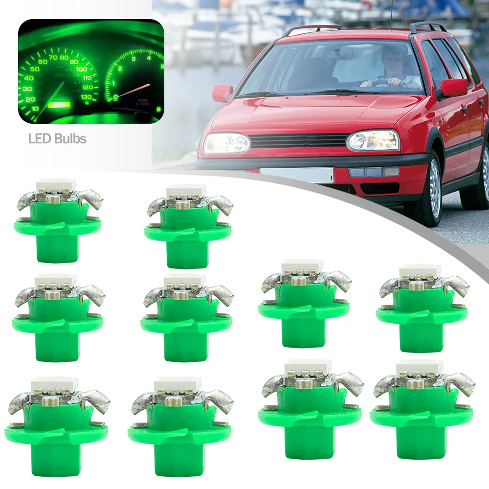 10Pcs For VW B5 B5.5 Golf III IV MK3 MK4 Polo T5 B8.4D 5050 2351MFX6 Led Bulb Speedometer Cluster Dashboard Warming Indicator