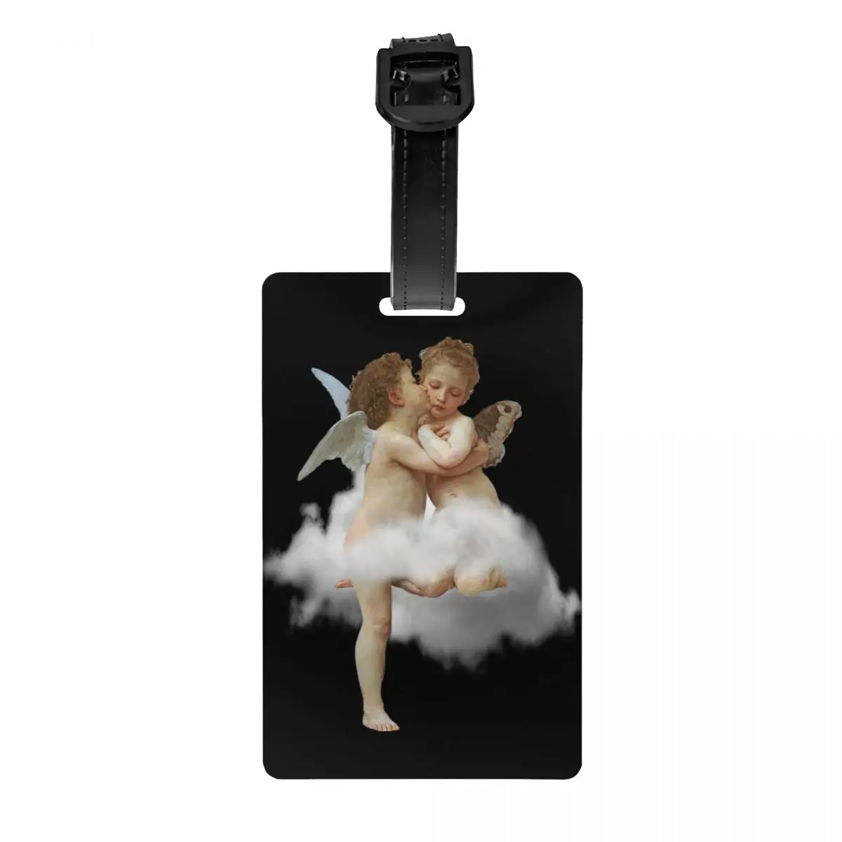 Custom Renaissance Angels Luggage Tag With Name Card Aesthetic Cloud Cherub Privacy Cover ID Label for Travel Bag Suitcase