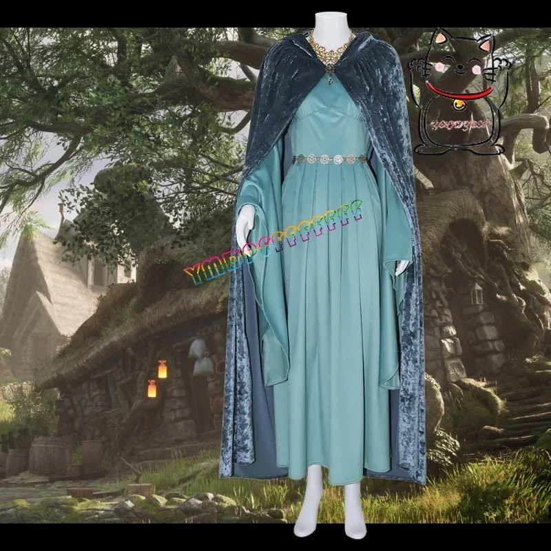 الجدة التلفزيون أروين الجنية الأزرق الأميرة الملكة فستان عباءة تأثيري حلي هالوين تمويه كرنفال حفلة هدية ملابس نسائية الساخن #3