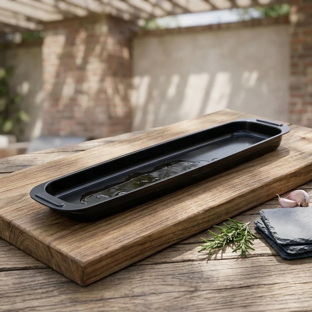 Drip and Oil Tray for Grills Compatible with Most BBQ Models to Collect Grease and Drippings During Outdoor Cooking