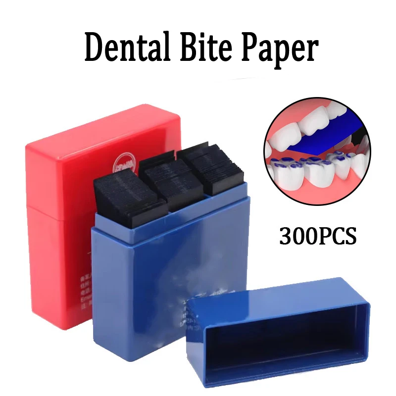 300 Streifen/Box Dental Bausch Artikulationspapier Doppelseitig Blau 200 Mikron Artikulationspapier Material für die Zahnpflege