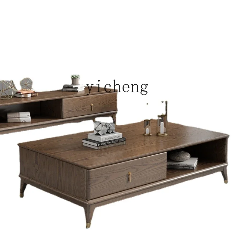 

Nordic Coffee Table Simple Modern Small Apartment Living Room Ash Wood Tea Table