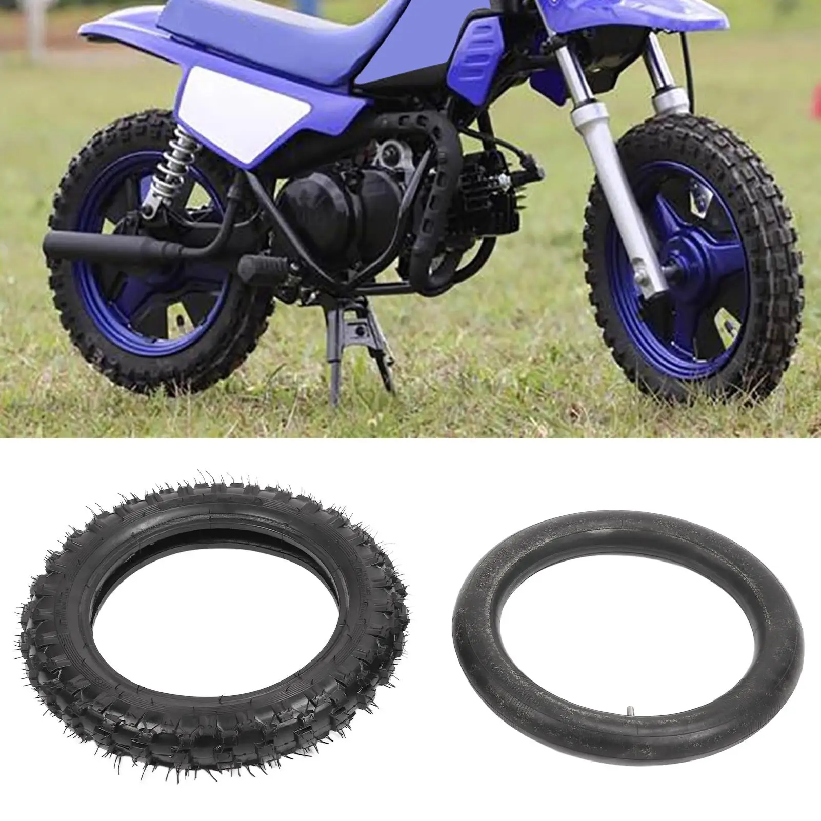 2.50x10 Off-Road Motorcycle Tyre & Inner Tube Set - Explosion-Proof, Puncture Resistant for 50cc, 70cc, 90cc Bikes