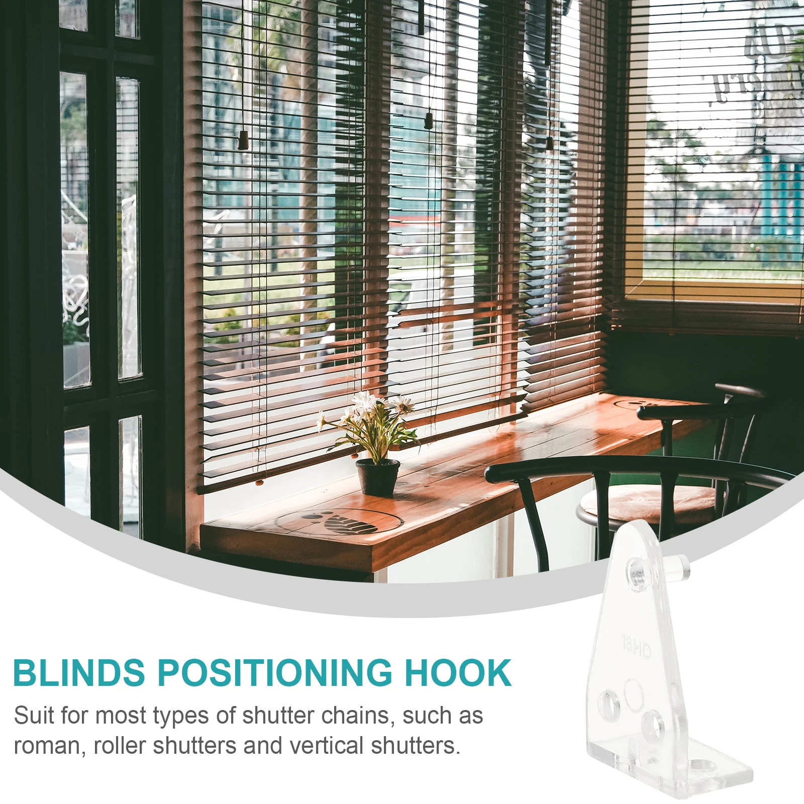 

8Pcs Transparent Blind Hold Down Brackets Plastic Blinds Bottom Clips Replacement Brackets Blinds Accessories