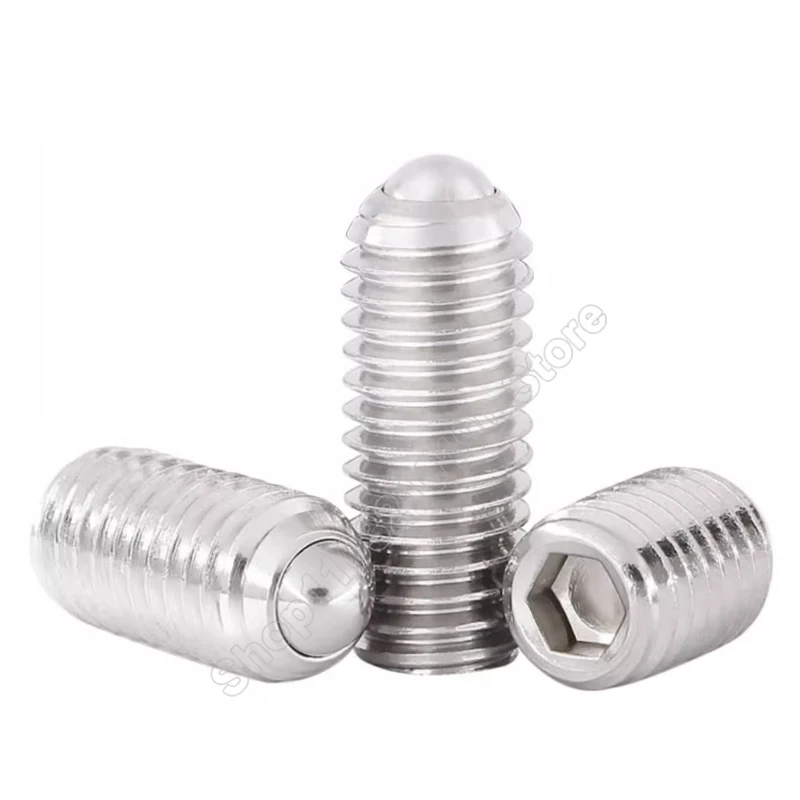 304Stainless Steel Hexagon Socket Allen Machine Screw Wave Ball Positioning Steel Ball Spring Plunger M3 M4 M5 M6 M8 M10 M12 M16