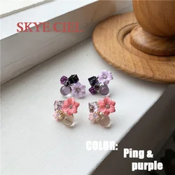 10Pc 21mm Two color Resin Flower Flat back Diy Jewelry Metal Buckle Wedding Decoration DIY Alloy Diamond Crystal Bow Accessories