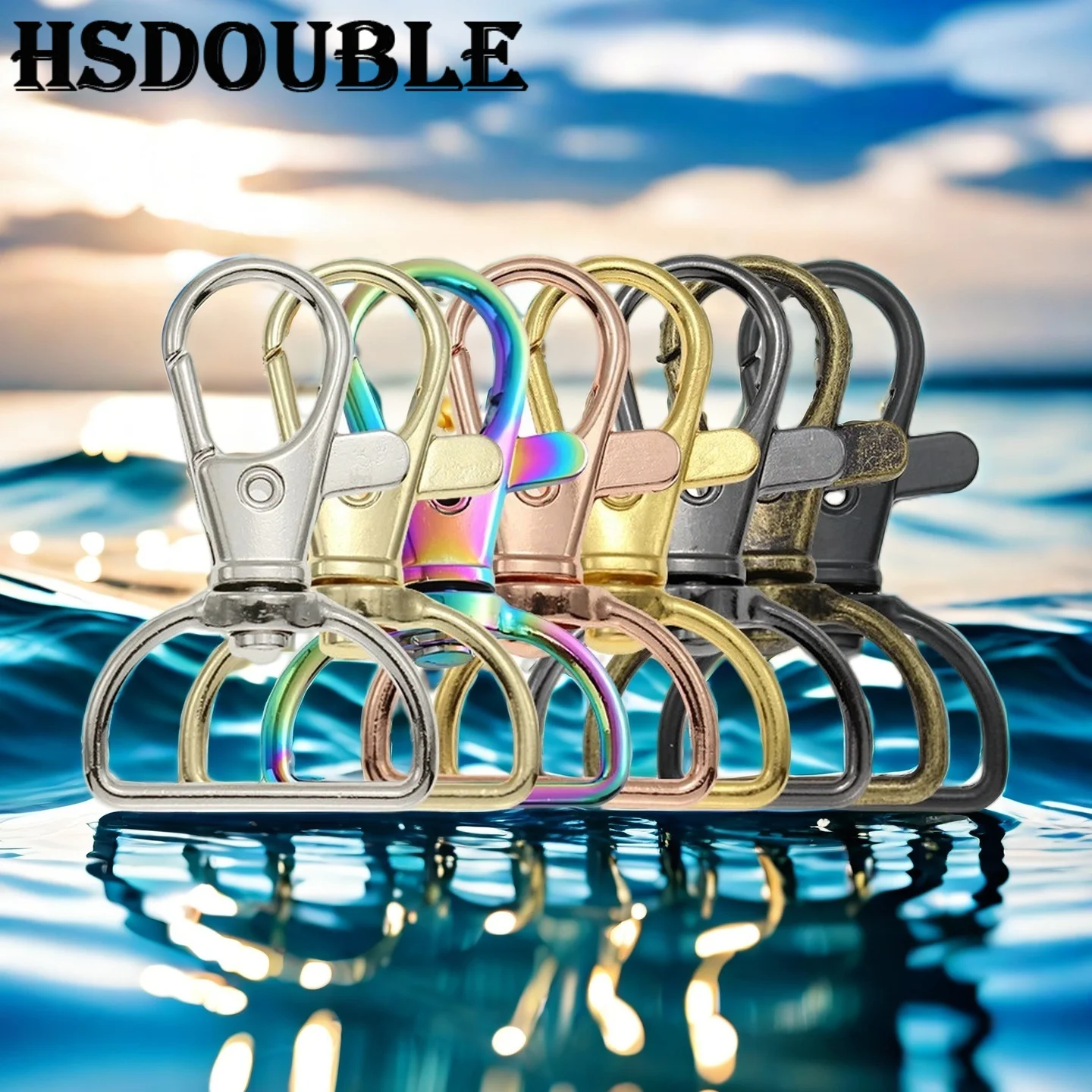 20 Pcs/Pack Swivel Hook Key Chain Clip Hook D-Ring Clip Lanyard Hardware for Keychain Making Lanyard Making Wallet Hardware DIY