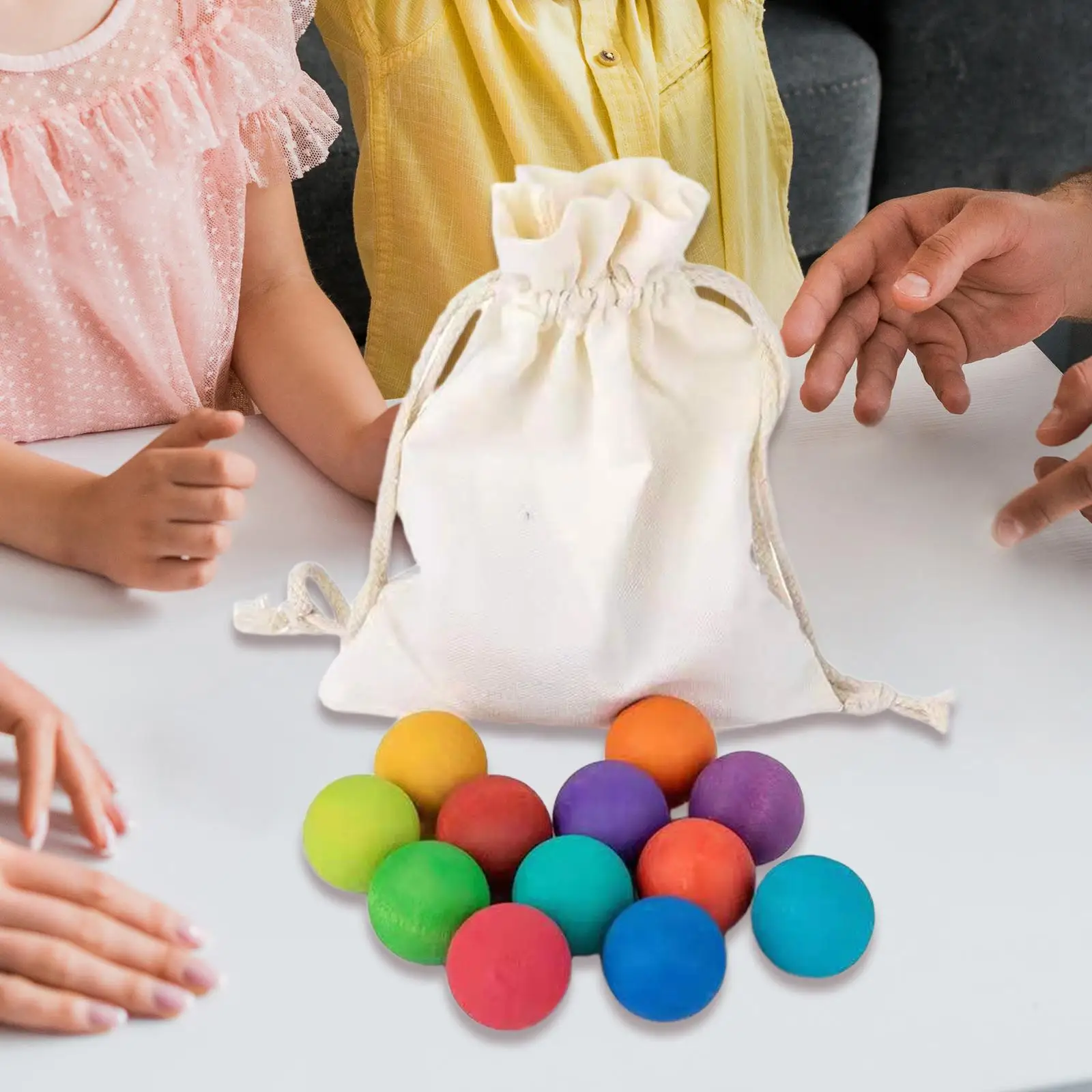 Boules en bois arc-en-ciel, apprentissage des couleurs, éducatives pour les tout-petits, filles, garçons et bébés