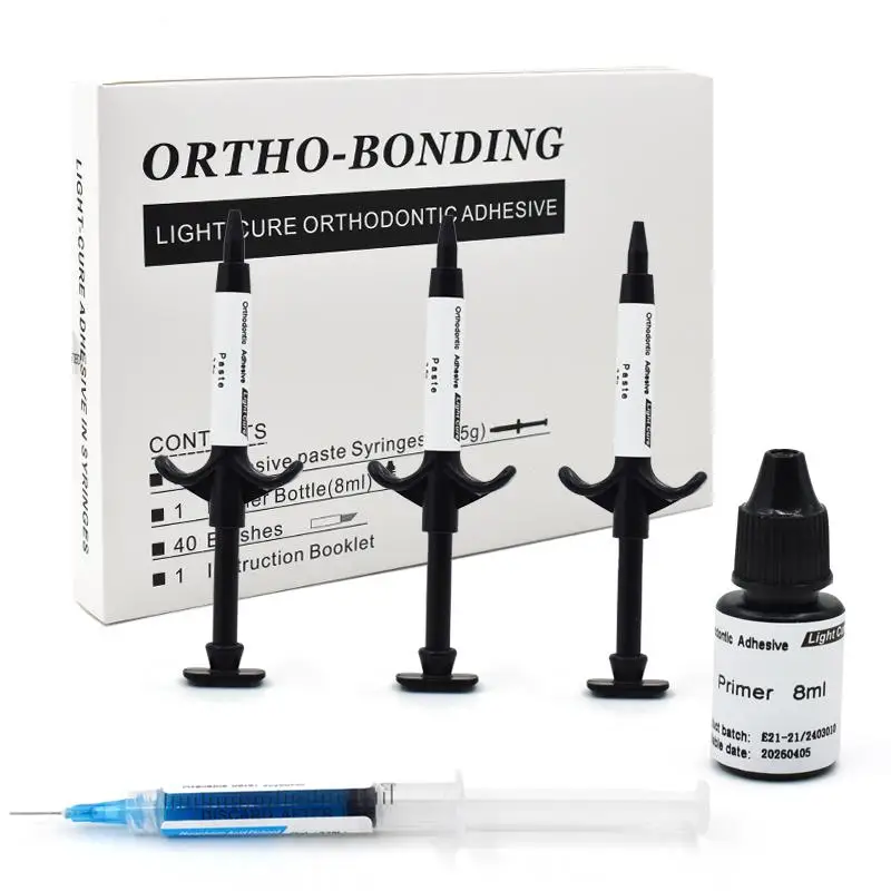Original Dental Light-Cure Orthodontic Adhesive Kit  Bracket Bonding Resin Primer Band Cement Glue Bonding Repair Lab Material view 2