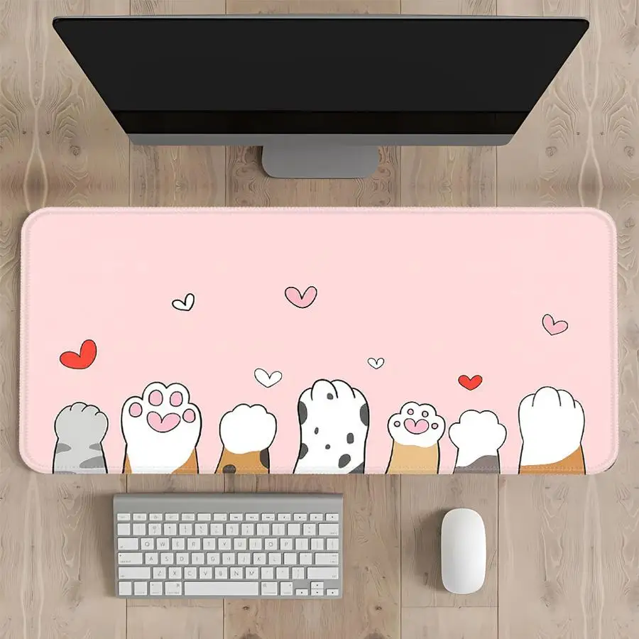 Cute Cat rubber Mouse Pad Game Console Pad Keyboard Mouse Pad Desk accessories office Pad Computer Laptop Pad