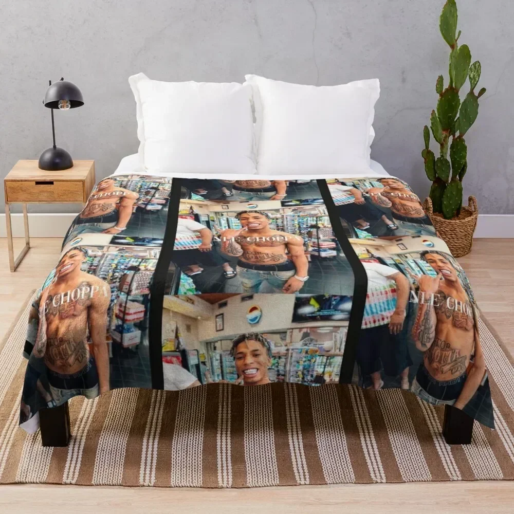 

NLE Choppa Throw Blanket Spring Fall Cozy Throw Blanket for Couch