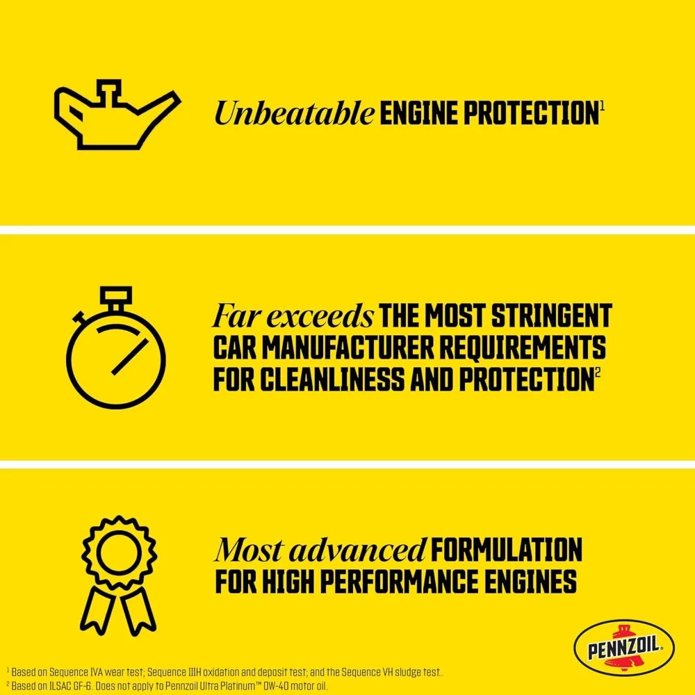 Ultra Platinum Full Synthetic 0W-40 Motor Oil, 1 Quart (6 Pack)