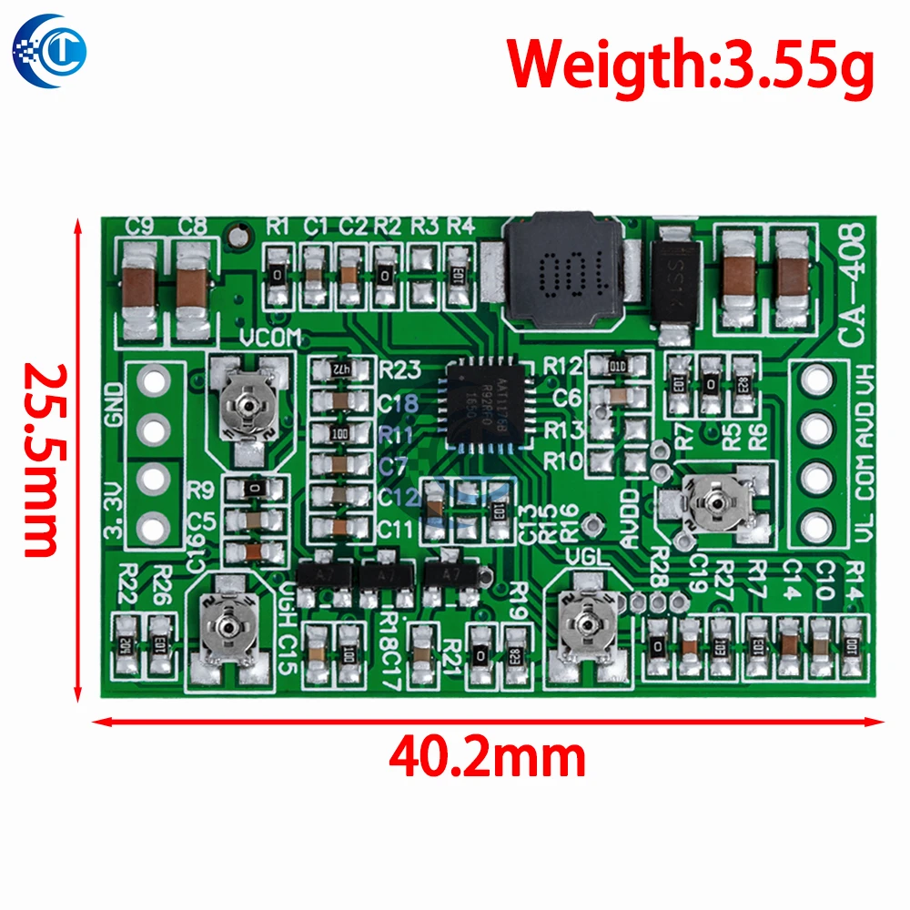 وحدة تشغيل الإضاءة الخلفية TCON ذات 4 قنوات لشاشات TFT LCD: لوحة معززة CA-508/CA-408 - جهد قابل للتعديل 3.3 فولت/12 فولت #3