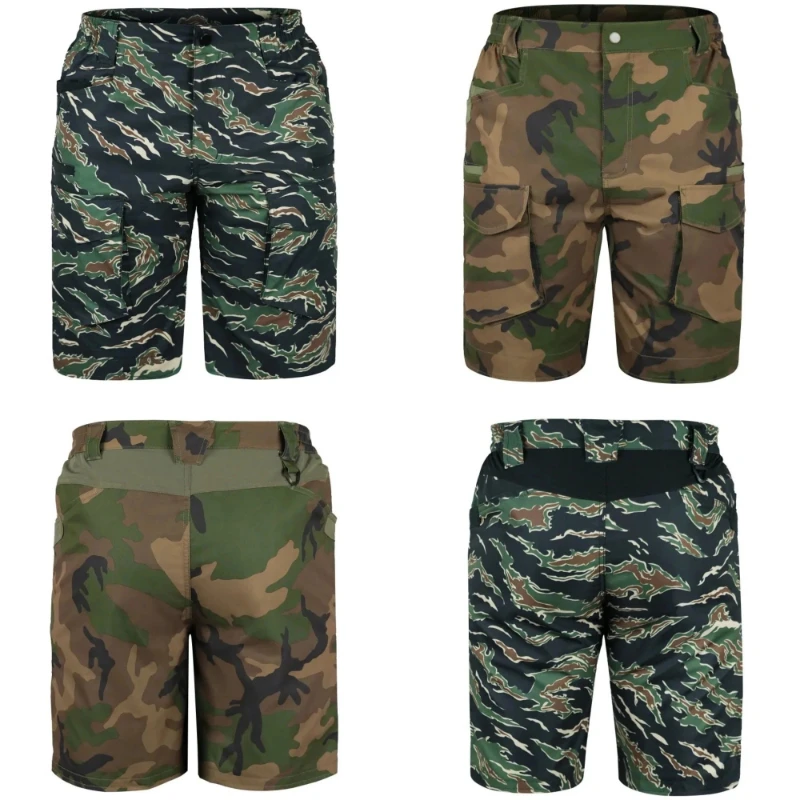 

Тактические камуфляжные летние мужские шорты из быстросохнущей дышащей ткани, свободные, с множеством карманов, для охоты