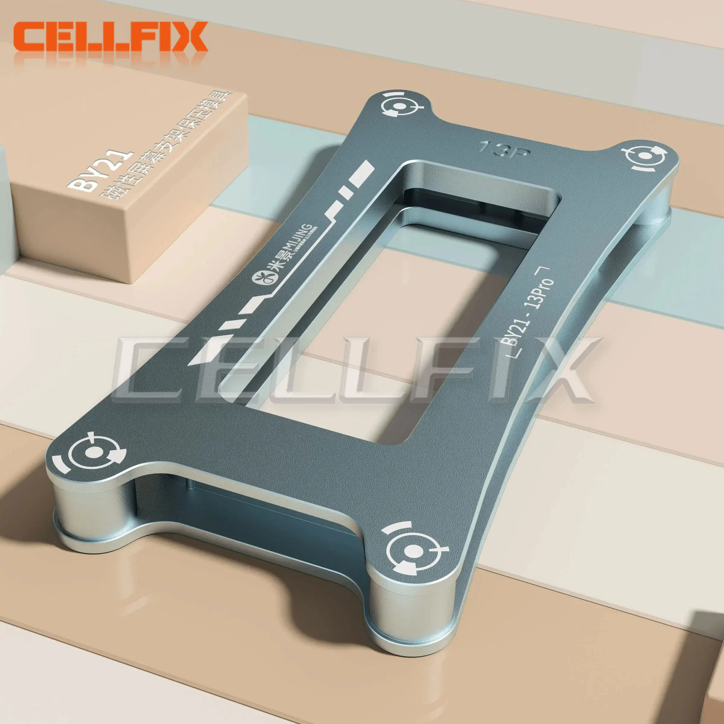 MIJING BY21 Frame Clamping Mold Magnetic Suction Pressure Holding for IPhone X XS Max 11 12 13 14 Pro Max Screen Frame Repair