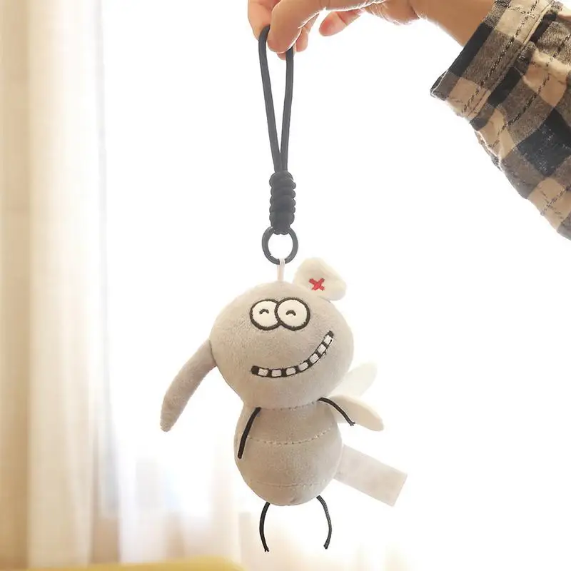 Porte-clés en peluche de dessin animé, jouets en peluche Fly Butter, pendentif pour sac à dos, 12cm, 4.7 pouces