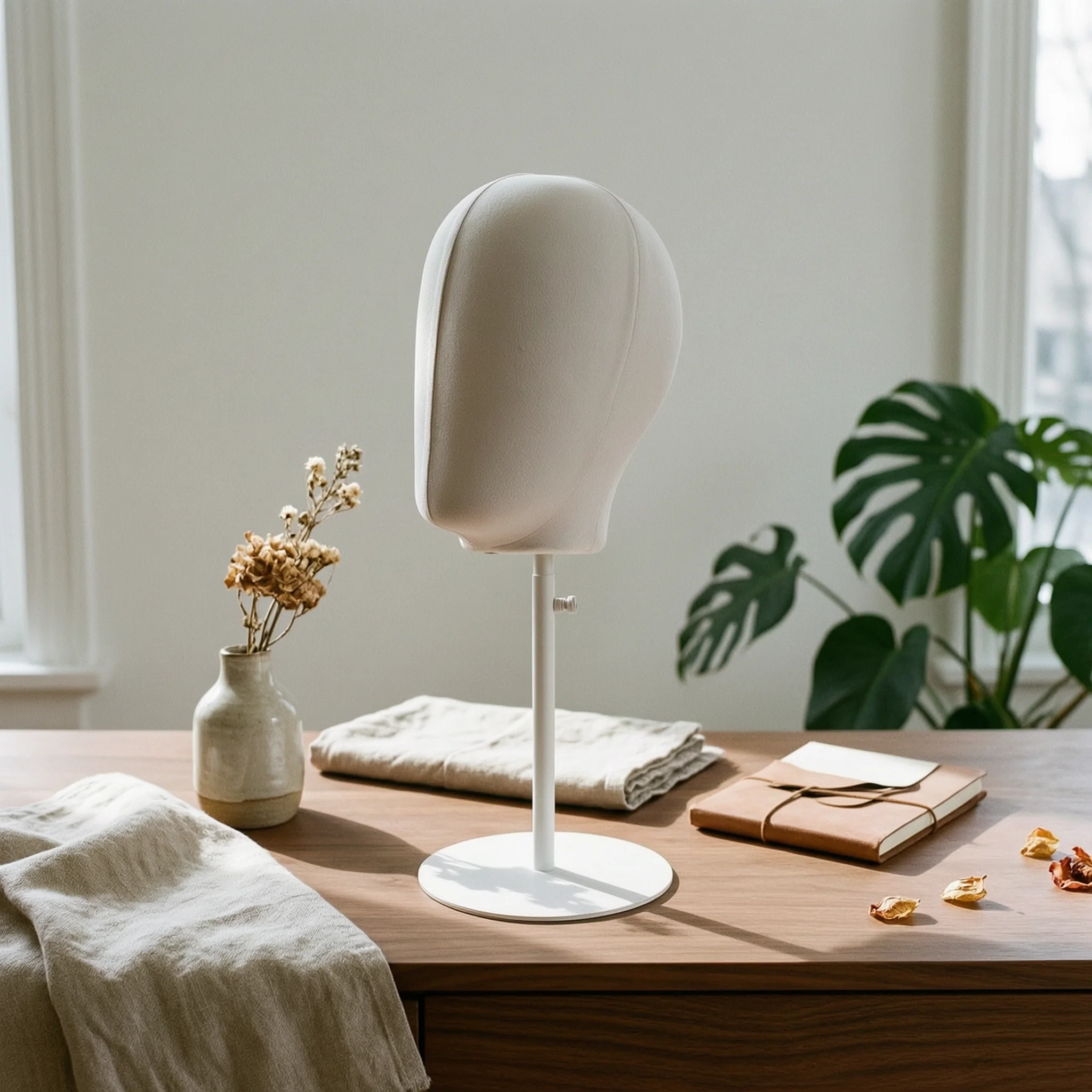 Mannequin Head Stand Sturdy Hat Display Stand Professional Fine Workmanship for Shops, Studios