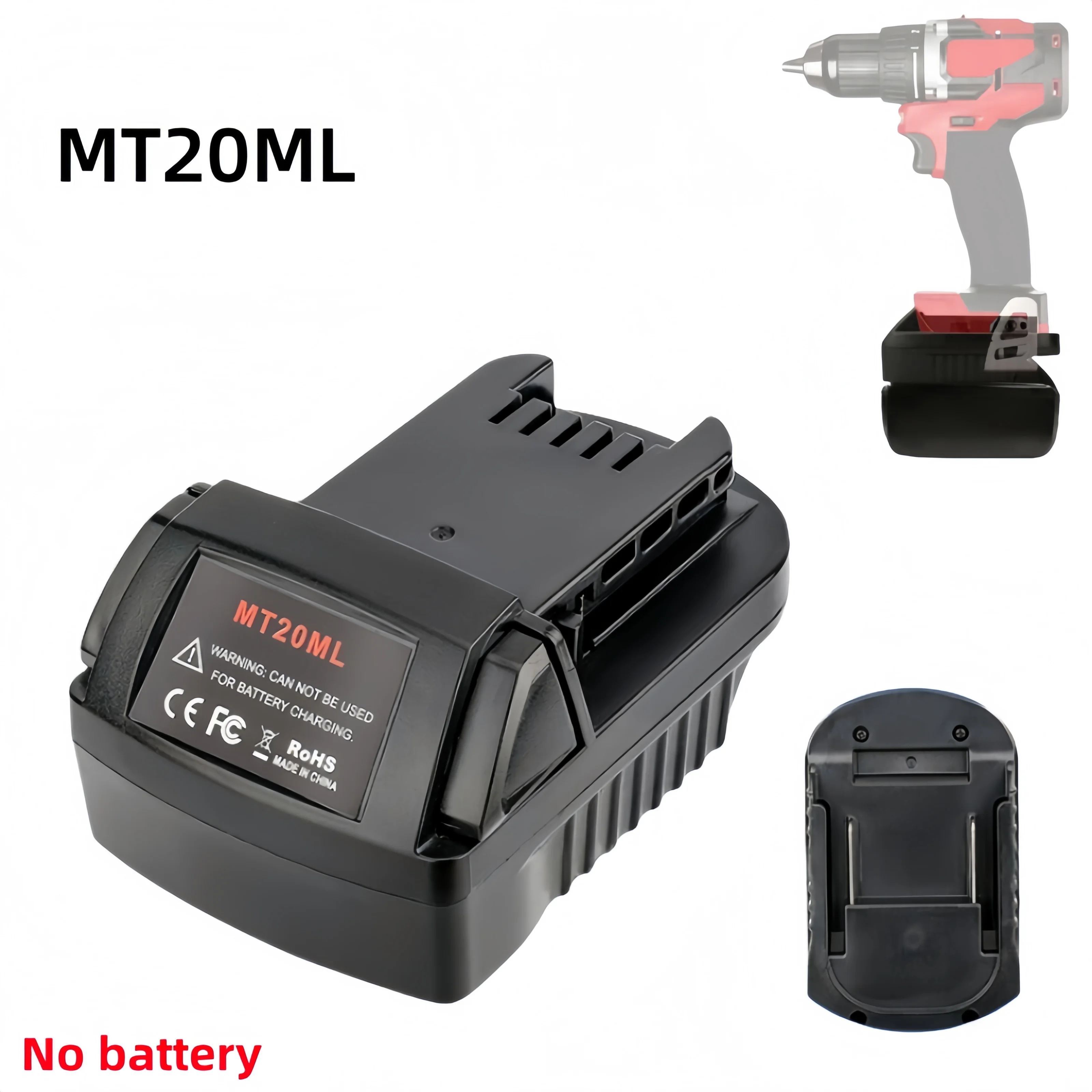

MT20ML Adapter Converter for Makita 18V Li-ion Battery Converted To for Milwaukee 18V Lithium Battery Cordless Power Tool Use