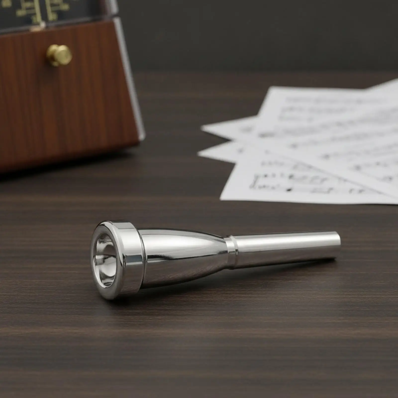 Trumpet Mouthpiece for Standard Trumpet Silver Tone Copper Core Professional Accessory with Cone Shaped Shank for Musicians