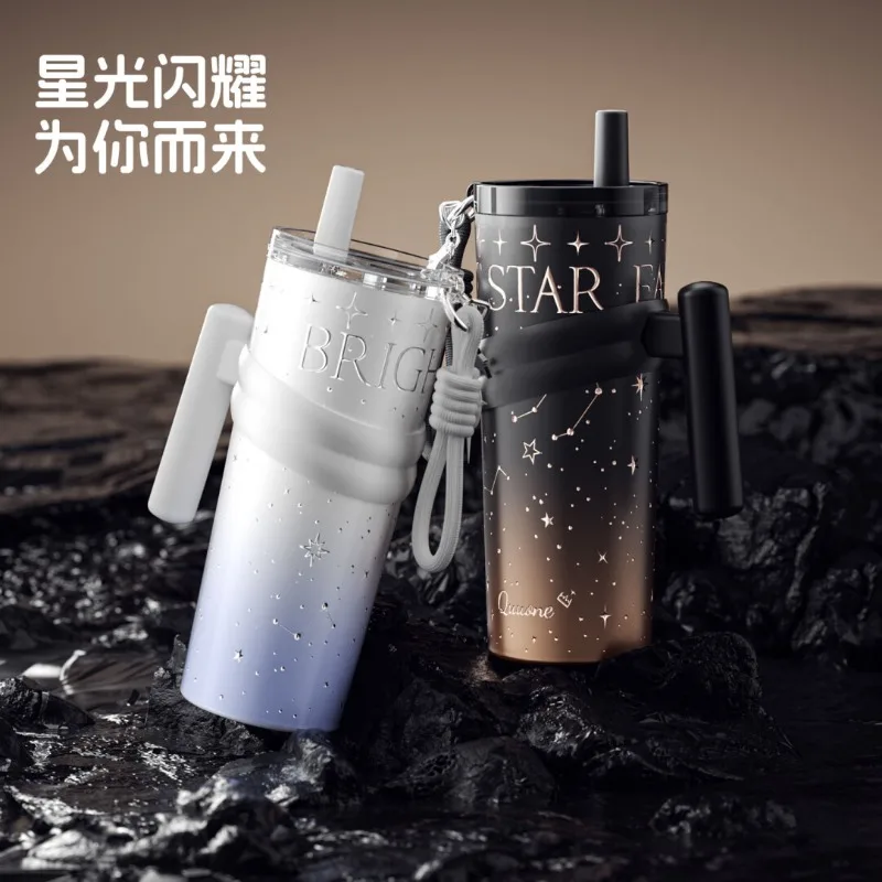 

In Stock Anime Love and Deepspace Cosplay Xavier New Style 620ml Straw Thermos Cup Ceramic Stainless Steel Insulated Cup