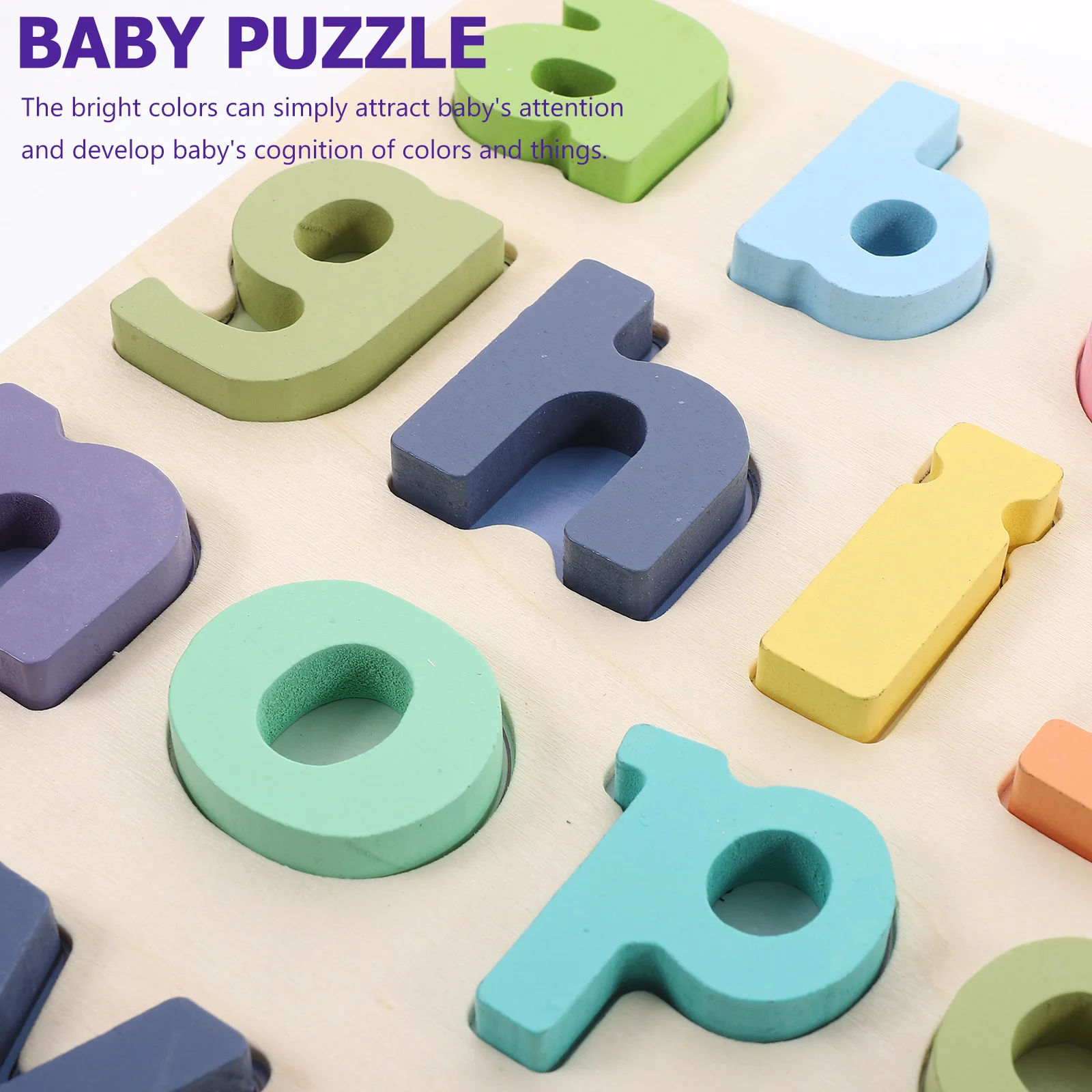 

2 Sets Kids English Early Logic Educational Wooden Jigsaw Puzzle For Children Logical Thinking Hand-Eye Coordination Improve